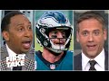 First Take gets heated debating Carson Wentz's performance vs. the Ravens