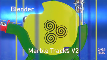 Marble Tracks V2 (Blender Rigid Body Simulation)