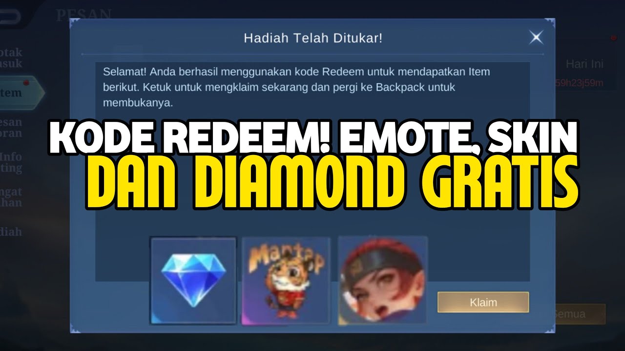 CEPAT AMBIL! KODE REDEEM EMOTE, DIAMOND DAN SKIN EPIC GRATIS EVENT MLBB ...