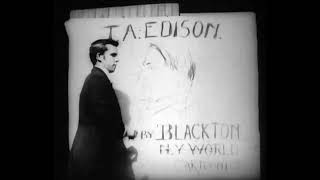 1896 - T. A. Edison By Blackton Ny World Cartoonist - James Henry White Edison Studios