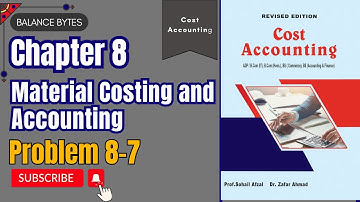 Problem 8-7 | Chapter 8 | Material Costing and Accounting | by Prof. Muhammad Sufyan