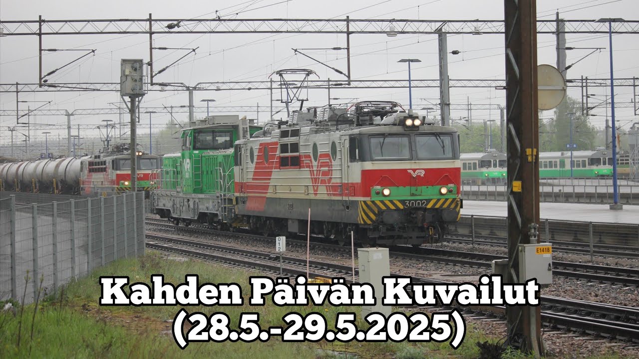 Kahden Päivän Kuvailut (28.5-29.5.2025) || Hakejuna, vaihtotöitä Mustolan radalla ja Dr19-hinaus!