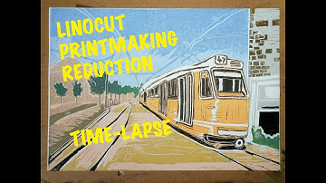 LINOCUT PRINTMAKING TIME-LAPSE