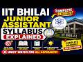 IIT Bhilai Junior Assistant Syllabus 2026 🔥 | Complete Topic-wise Explanation