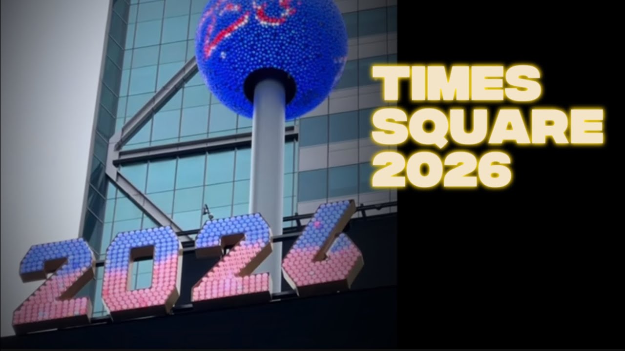 "2026" Numerals Installed on top of One Times Square!