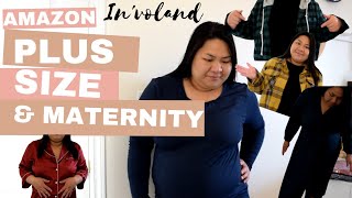 AMAZON PLUS SIZE CLOTHING TRY ON HAUL | INVOLAND |Sexy Comfortable \& Affordable Maternity Loungewear