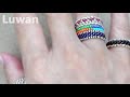 【DIY】How to make beaded ring * Tutorial　ビーズステッチ【DIY】ビーズリングの作り方【DIY】串珠指环的制作方法