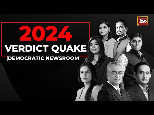 Democratic Newsroom: India Today Anchors Post-Mortem Of 2024 Lok Sabha Exit Polls & Results class=