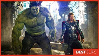 Hulk Punches Thor - Avengers vs Chitauri Army - Final Battle Scene | The Avengers Movie CLIP 4K
