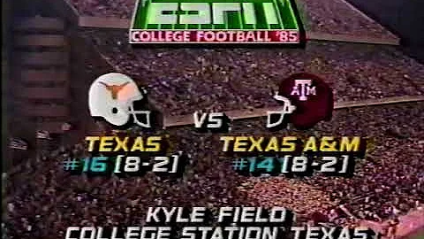 1985 Texas Aggie vs tu game