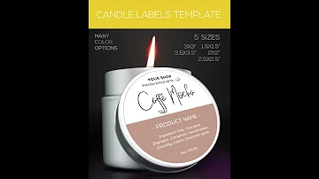 Printable Candle Labels Template Customizable | Premium Pre Designed Labels For Candles