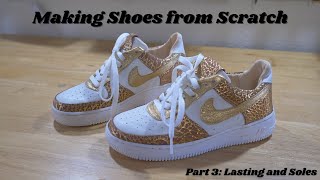 Part 3: How to last and attach soles. Finally finished! #customsneakers #sewing #diy #tutorial