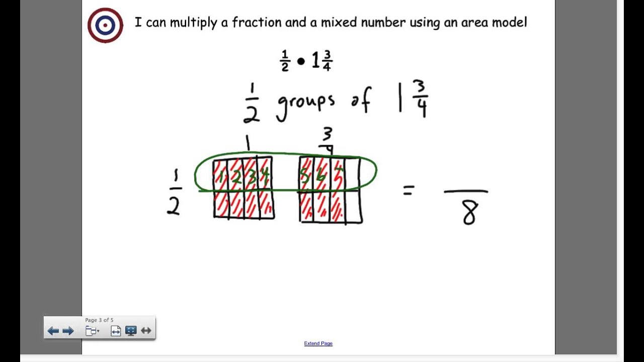 multiply-fractions-and-mixed-numbers-using-an-area-model-youtube