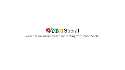 Webinar on social media marketing with Zoho Social