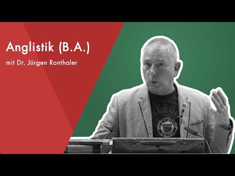 Online-Schnuppervorlesung mit Dr. Jürgen Ronthaler | Anglistik (B.A.)