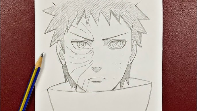 TUTORIAL COMO DESENHAR o OBITO CHIBI passo a passo 