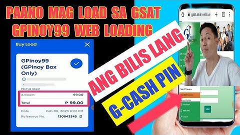 PAANO MAG LOAD NG GSAT SA GCASH GAMIT ANG CELLPHONE : PORTAL WEB LOADING