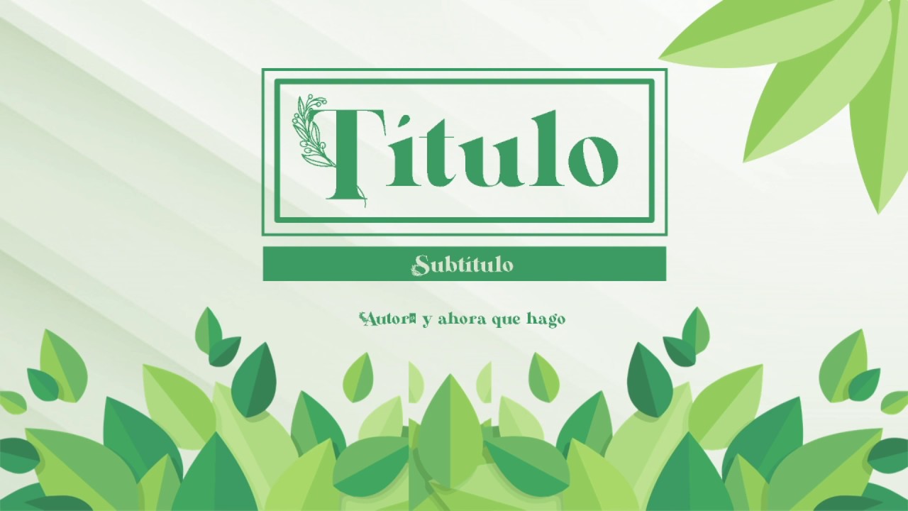 Como hacer portada de naturaleza en power point YouTube