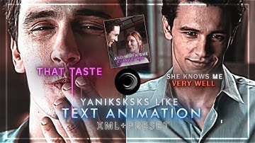 @yaniksksks Like Text Animation in Alight Motion | (+Preset)
