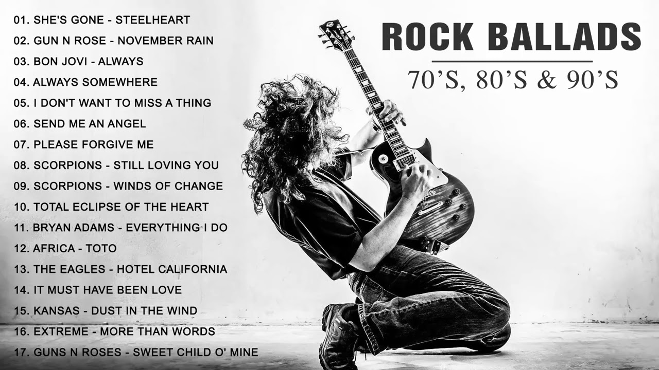 Rock Ballads 70s-80s-90s - The Best Rock Ballads Of All Time - YouTube