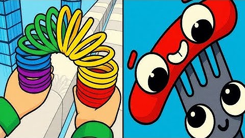 🔥💥Toy Spring3D 🆚Fork N Sausage - Satisfying ASMR Gameplay Showdown on Android & iOS #gaming #ios 