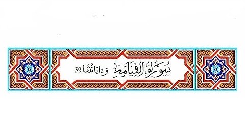 سورة القيامة رواية ورش القارئ الشيخ ياسين الجزائري