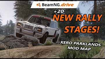Best Mod Map for BeamNG | Rally on Xero Parklands | Rally Mode Pacenotes | 20+ New Stages | Fiat 131