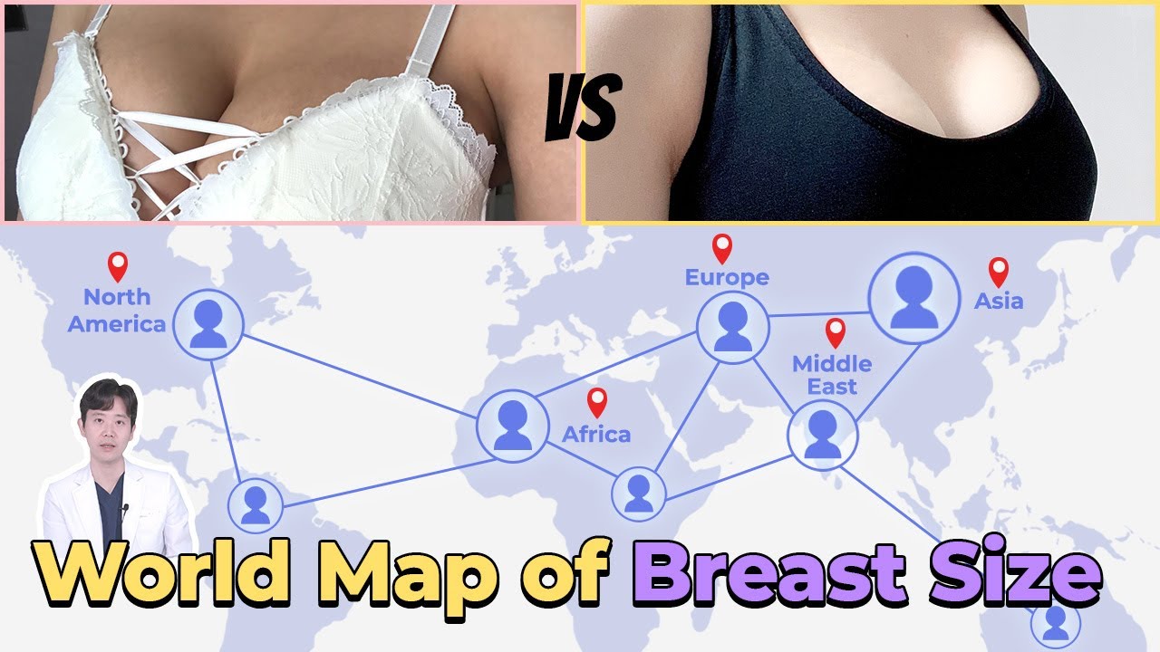 Worldwide Map of Breast Sizes Average Breast Size from Different  Countries! 