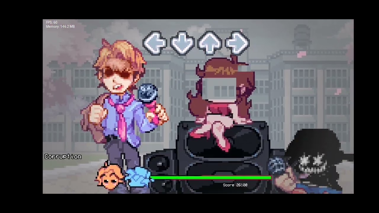 fnf corruption sempai vs bf corrupted android gameplay - YouTube