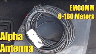 Ham Radio Antenna - Portable HF Using Alpha Antenna EMCOMM Kit - 60 foot 6-160 Meter Kit