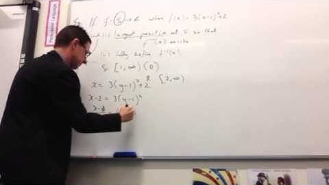 Inverse function with restricted domain