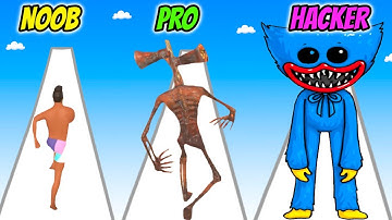 Mutant Run 3D - NOOB vs PRO vs HACKER