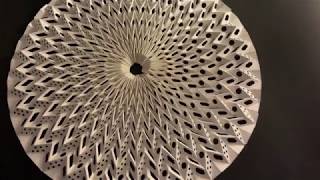 Anamorphic machine cut and scored origami forms