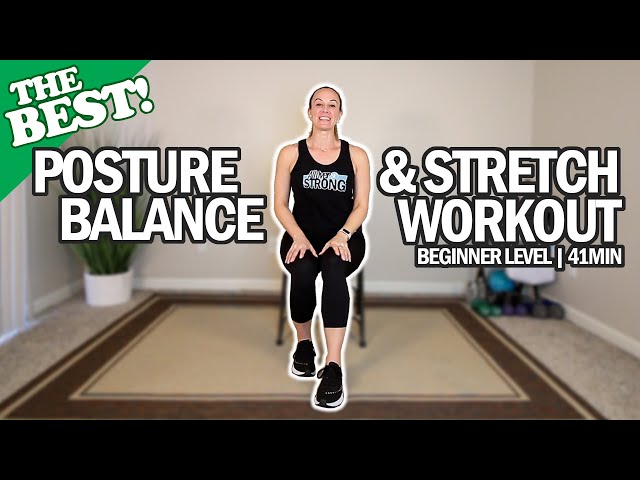 THE BEST Posture Balance & Stretch Workout For Beginners, Seated &  Standing