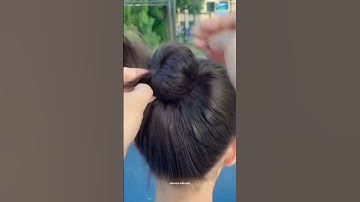 Cách búi tóc củ tỏi kiểu hàn quốc #shorts