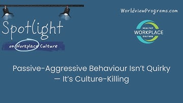 Passive Aggressive Behaviour isn