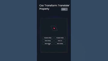 CSS TRANSFORM : TRANSLATE PROPERTY #csseffect #csstricks