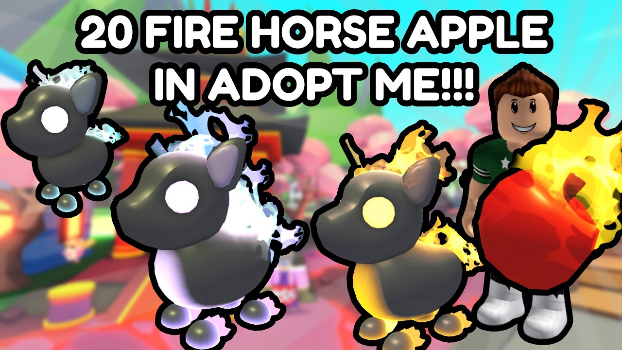 ICH KAUFE MIR 20 FIRE HORSE APPLE UND BENUTZE SIE in Adopt Me!