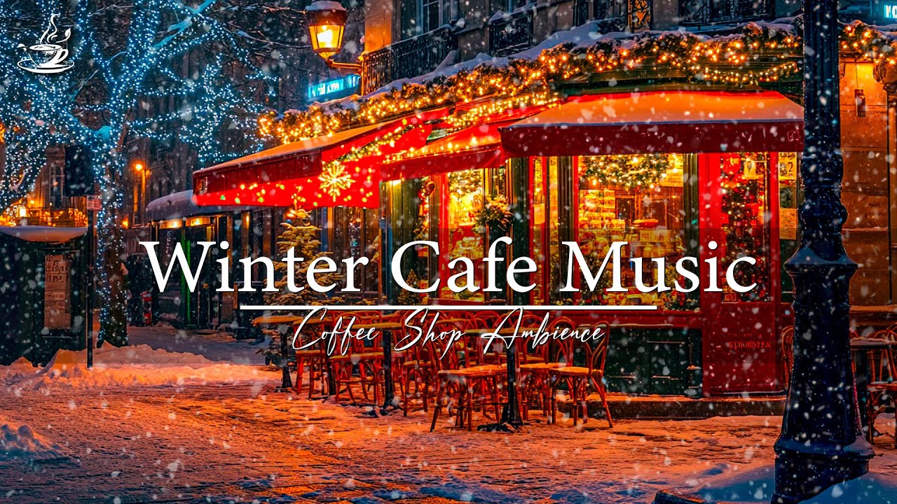 Кофейный зимний джаз❄️ Спокойная снежная атмосфера кафе и расслабляющая джазовая музыка.