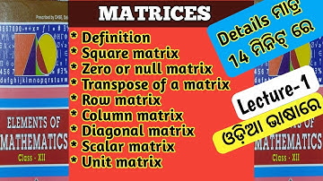 MATRICES . Class 12. Definition , types , Transpose of matrix, Square matrix, Diagonal matrix,Null..