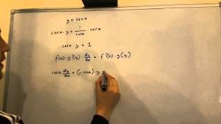 If y=secx, dy/dx=secxtanx (Implicit Differentiation Proof)