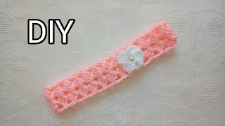 How to crochet an easy baby headband tutorial for beginners