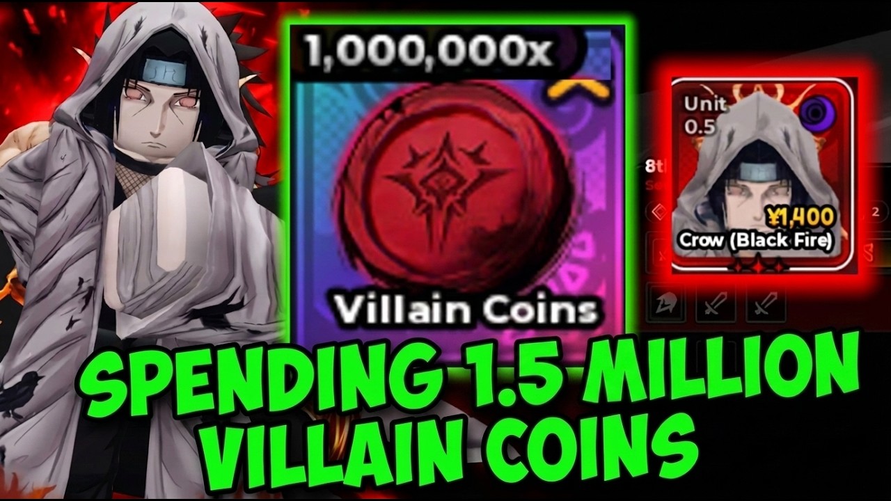 I spent 1.5Million villain coins to get shiny itachi in anime expiditions.