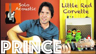 Guitar Lesson: How To Play Prince's Solo Acoustic Rendition of Little Red Corvette