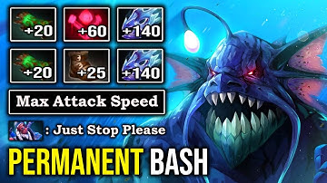 EPIC PERMA BASH Max Attack Speed Offlane Slardar 100% Scariest Fish Ever IMBA Craziest Build DotA 2