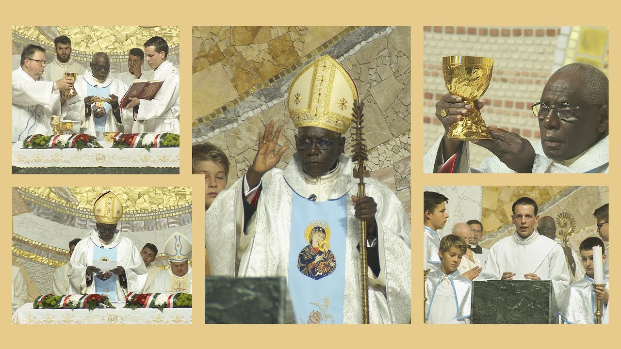 2021-09-08 Robert Sarah bíboros szentmiséje a Gazdagréti Szent Angyalok Plébánián a NEK keretében.