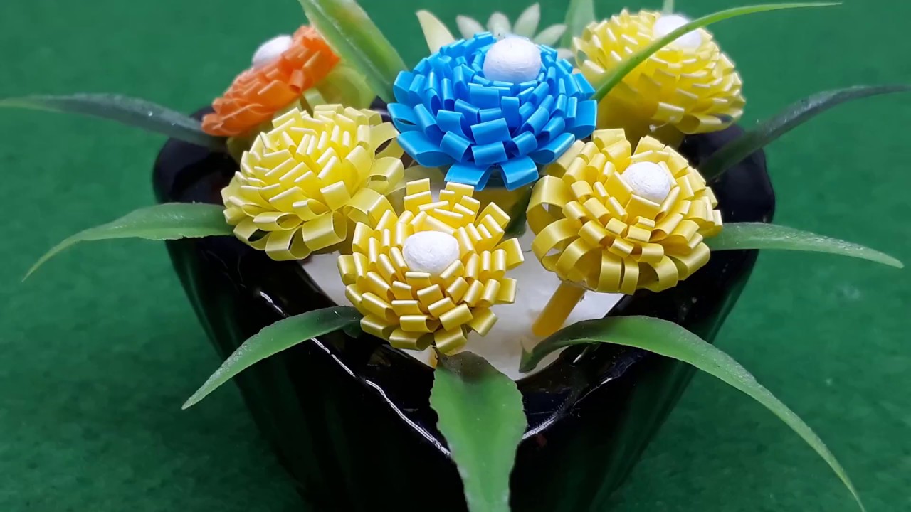 Amazing and Most Beautiful Straw Flowers Diy flower made of straw YouTube