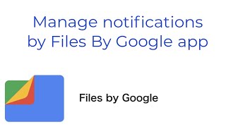 Choose type of Notifications you want to receive from Files by Google app #android #files #settings screenshot 5