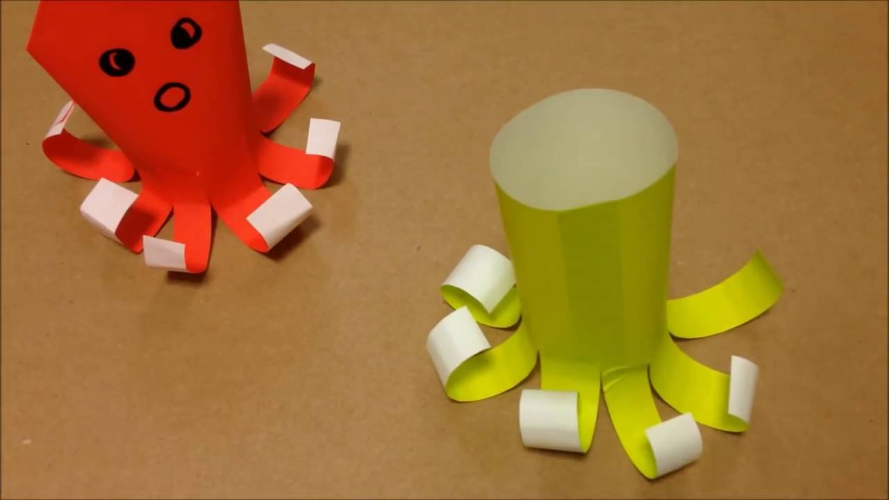 簡単折り紙 タコの折り方 海の生き物 Origami Octopus Easy Youtube