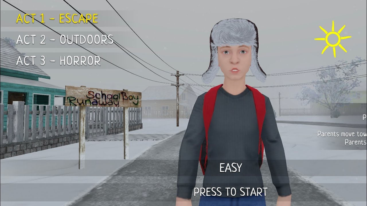 Escape/Fun With The Help of Menu Mode#School boy run away 